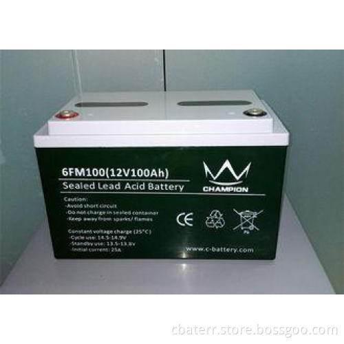 6FM100 12v 100ah Grid Inverter Batteries Industrial Deep Cy